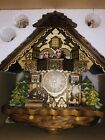 Authentic Black Forest Chalet Cuckoo clock, 1-Day, Musical Motion Dancers Wheel