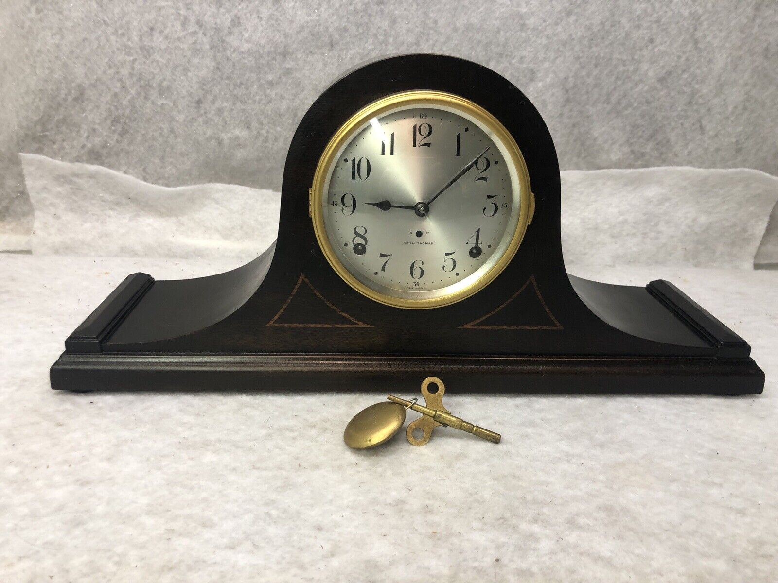 SETH THOMAS ANTIQUE MANTEL MANTLE CLOCK CYMBAL 2 BIM BAM QUARTER HOUR CIRCA 1928