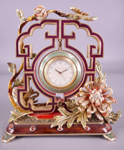Signed Jay Strongwater Mantle Table Clock