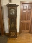 Tempus Fugit Grandfather Clock Asian Wood Carving Dragon Pagoda German /Asian