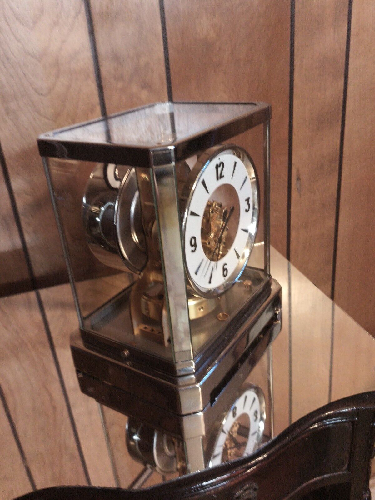 VINTAGE JAEGER LECOULTRE ATMOS  519 CLOCK  IN EXCELLENT COND Great Gift Clock