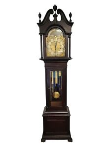 Antique 1920's Solid Mahogany "Bawo & Dotter" 6 Tube Chiming Grandfather Clock