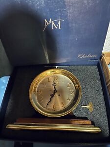 Chelsea Millennium Clock 1999 Brass, great condition, original box and key