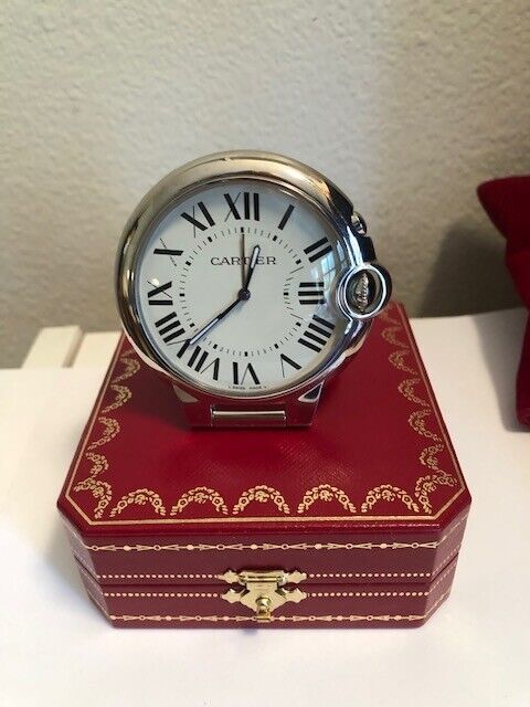 Cartier Ballon Bleu de Cartier Retired Travel Clock W/ All Packaging & Papers