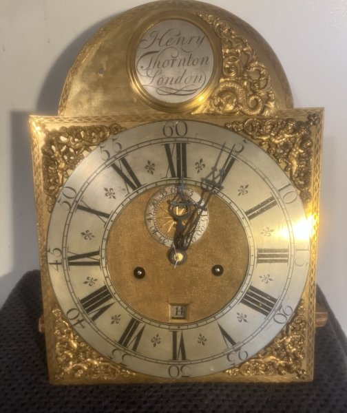 Henry Thornton London brass dial grandfather clock movement @ 1780 Rare!
