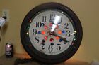 Rare Large 20" Vintage 1945 Gillco Multi-Color Jewelers Lighted Clock Sign RUNS