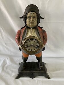 1860’s Bradley & Hubbard Original Cast Iron Blinky Eye Continental Soldier clock