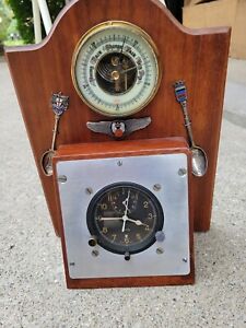 Vintage Breitling Military Chronograph w Time of TripAircraft Clock Rare Display