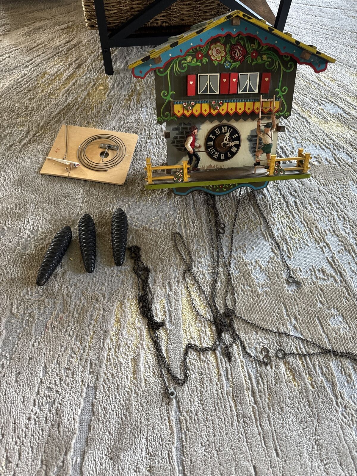 Farmers Daughter  Vintage Cuckoo Chalet Clock Germany For Restoration & Repair