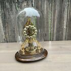 BHA antique unusual skelatonised 400 day glass dome clock , by gustav becker