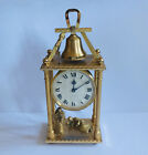 Very Rare Imhof Mechanical Swiss Movt Clock Genuine Bronze Monk Ringing Bell 00