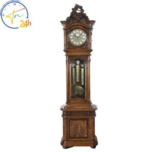 1980s Gazo Angelina Hand Carved Grandfather Clock