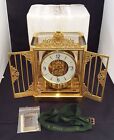1962 MID CENTURY MODERN LeCOULTRE ATMOS CLOCK GOLD DOORS ORIGINAL PACKAGING **NR