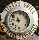 VINTAGE ORIGINAL NEON CLEVELAND CLOCK ERIE PA BAR WORKING AMAZING MARQUEE