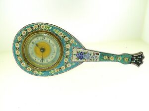 MICRO-MOSAIC ANTIQUE CLOCK - 7 7/8" LONG - HP PORCELAIN DIAL - BEST OFFER!!!!