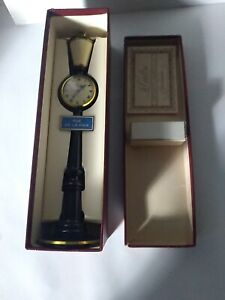 Vintage  LeCoultre Rue De La Paix Street Light Lamp Post Swiss Desk Table Clock