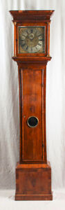 English walnut longcase grandfather clock @ 1700 Original Charles Gretton signed