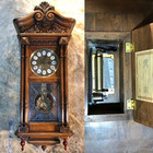VINTAGE MUSICAL GAZO FAMILY STRIKE TRIPLE CHIME WALL CLOCK,WITH CYLINDER MUSICL