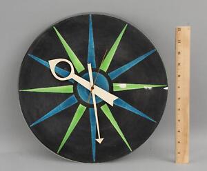 MCM Italian BITOSSI Ceramic Meridian Howard Miller Clock + GEORGE NELSON Hands