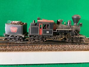 O-Scale Brass Hillcrest Lumber No. 10 Climax Three-Truck Locomotive