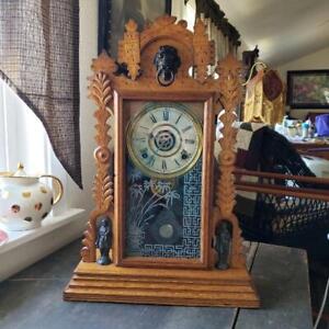 Ingraham "Shekel" Gingerbread Kitchen Clock