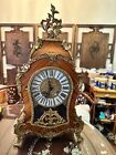 Antique Franz Hermle French Louis XV Style Marquetry Mantle Clock