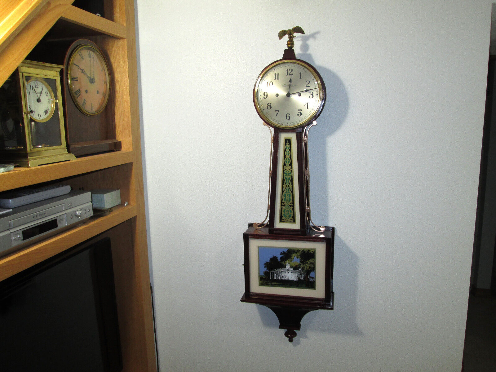 NEW HAVEN CLOCK CO. "WILLARD" MODEL 30 DAY TIME ONLY BANJO CLOCK FULLY RESTORED