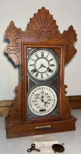 Rare Feishtinger Feischtinger Double Dial Pennsylvania Calendar Clock PROVENANCE