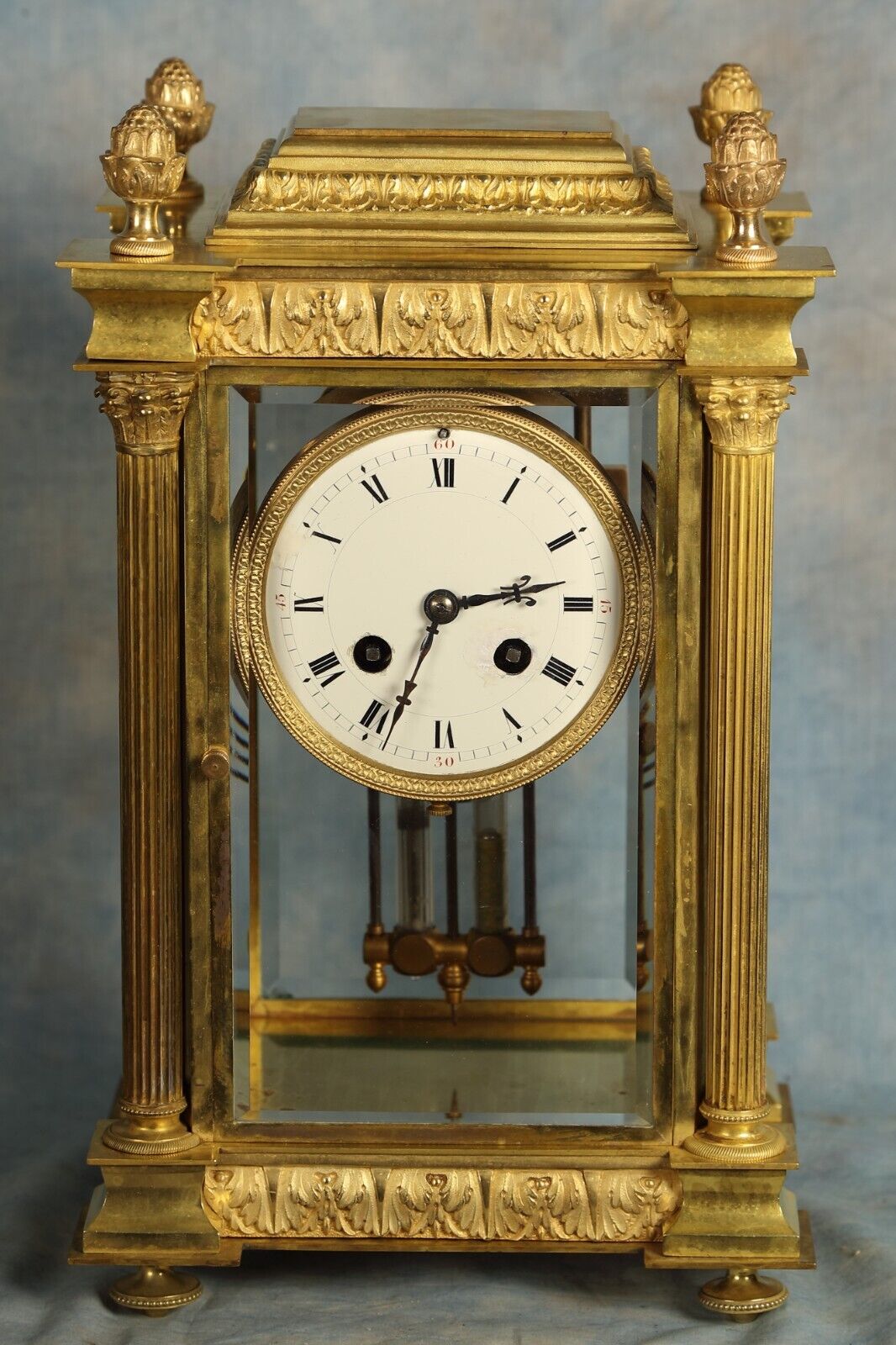 Very Ornate Tiffany Antique French Crystal Regulator Clock Samuel Marti Movement