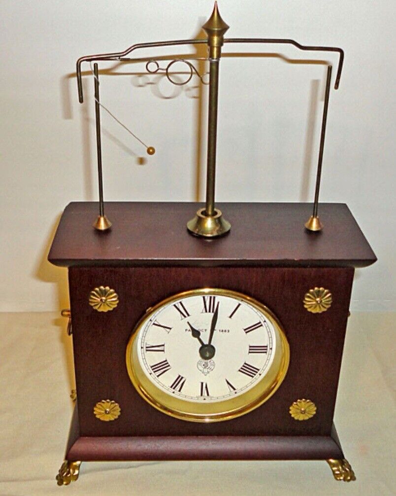 Vintage Horolovar Flying Pendulum Mantle Clock West Germany Jerome