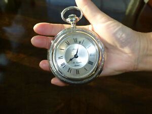 Vintage Arnex Sterling Silver 15 Jewels Swiss-made Large Pocketwatch (See Video)