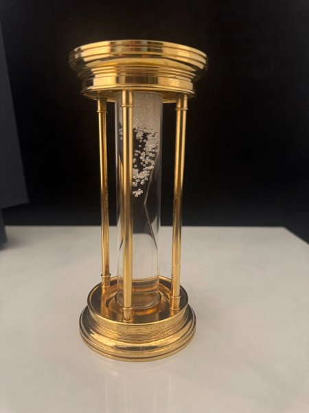 De Beers Limited Edition Millennium 2000 Diamond Brass Hourglass- Rare!