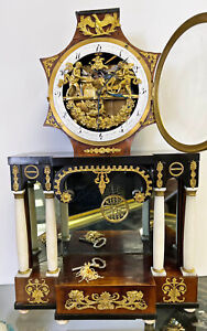 Automaton Clock with Moving Cupid, Vienna, 19th Century, Biedermeier, circa 1820