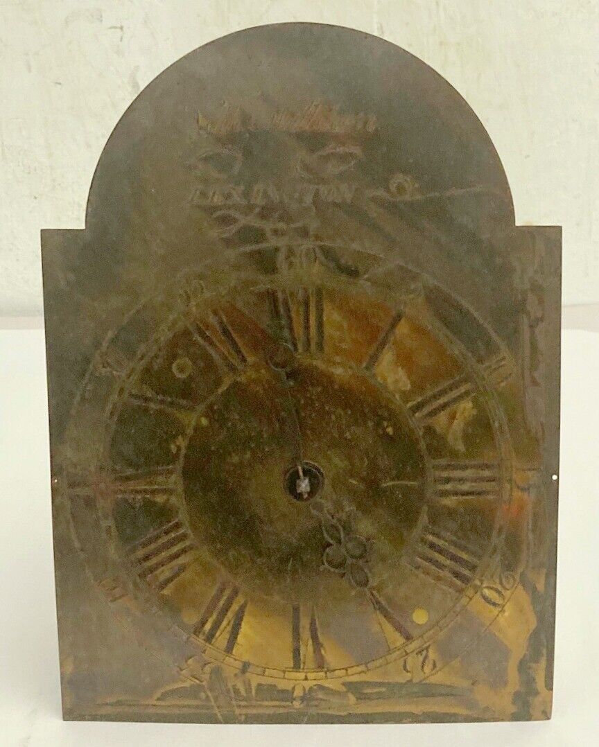Antique 18th C. Clock Works and Face NATHANIEL MILLIKEN LEXINGTON 30 Hour? Dwarf