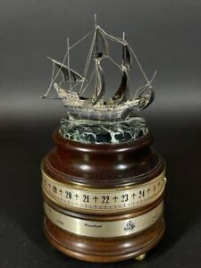 Charles Frodsham London St James's House World Mariners Silver Ship Rotary Clock