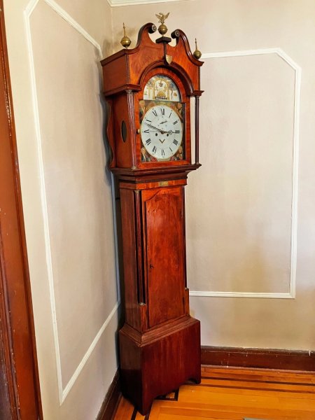 Early 19th Century Mitchell & Russell Masonic Themed Grandfather Clock w/History