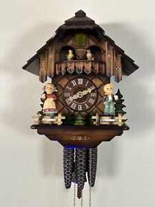 Hubert Herr Hummel Figurine Cuckoo Clock , One Day With Music Box ( Brand New )