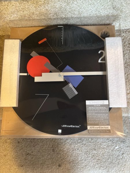 Nicolai Canetti Kinetic Post Modern Sculpture Wall Clock W/ Orig Box