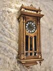 GAZO SAN MARCOS STRIKE CLOCK,TRIPLE CHIME,CARVING PENDULUM,SOLID WALNUT CASE
