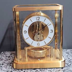 Vintage 80s Jaeger Lecoultre ATMOS 13 Jewel Mantle Clock - Caliber 540 - Running