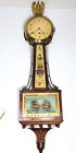 Rare 1940's Williard Banjo Clock by Chelsea Clock Co. 3/4. Time Only w/ Key
