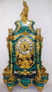 BOULLE MALACHITE & BRONZE CLOCK