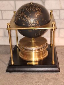 Royal Geographical Society World Clock Imhof Annular 15 Jewel Swiss Working
