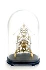 24K English Style Double Compound Rocking Pendulum 8 Day Brass Skeleton Clock