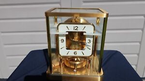 Jaeger LeCoultre Atmos Perpetual Motion White Square Faced Dial Clock 540