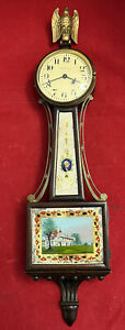 Tiffany & Co. George Washington Mini 21” Banjo Clock With Waltham 8 Day.