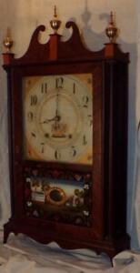 Antique Seth Thomas Pillar & Scroll Clock, 30 Hour T&S, Original Glasses, Runs!