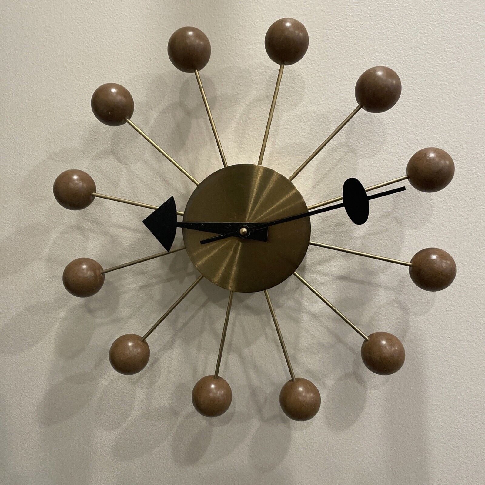 Vintage Mid Century George Nelson Ball Clock Howard Miller Clock MCM starburst