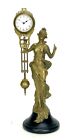 German Style Brass Diana Lady Figure 8 Day Swinging Swinger Clock - TOP QUALITY