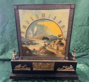 Ultra Rare Moon Phase Clock Mantle Clock by Johann Storch Circa 1750-1831